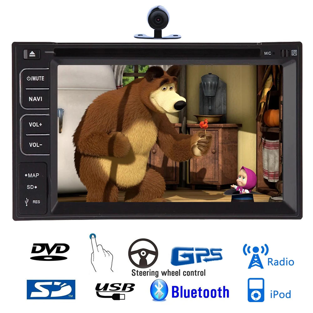 Flash Deal MP3 Head Unit Auto Car DVD Player Autoradio CAM MP4 PC Steering Wheel Radio GPS Stereo EQ Map Touchscreen Bluetooth 10