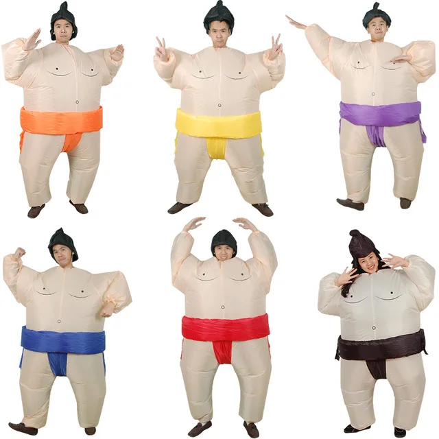 

Adults Kids Funny Inflatable Sumo Suits Wrestler Costume Fat Man Airblown Sumo Run Cosplay Halloween Personality suit
