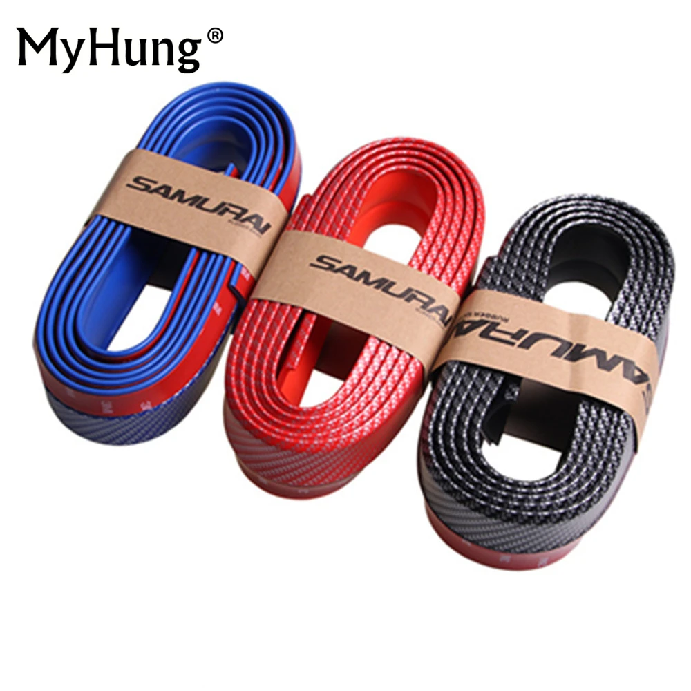 Car Styling Carbon Fiber Bumper Strip Rubber Exterior Wrap Protector