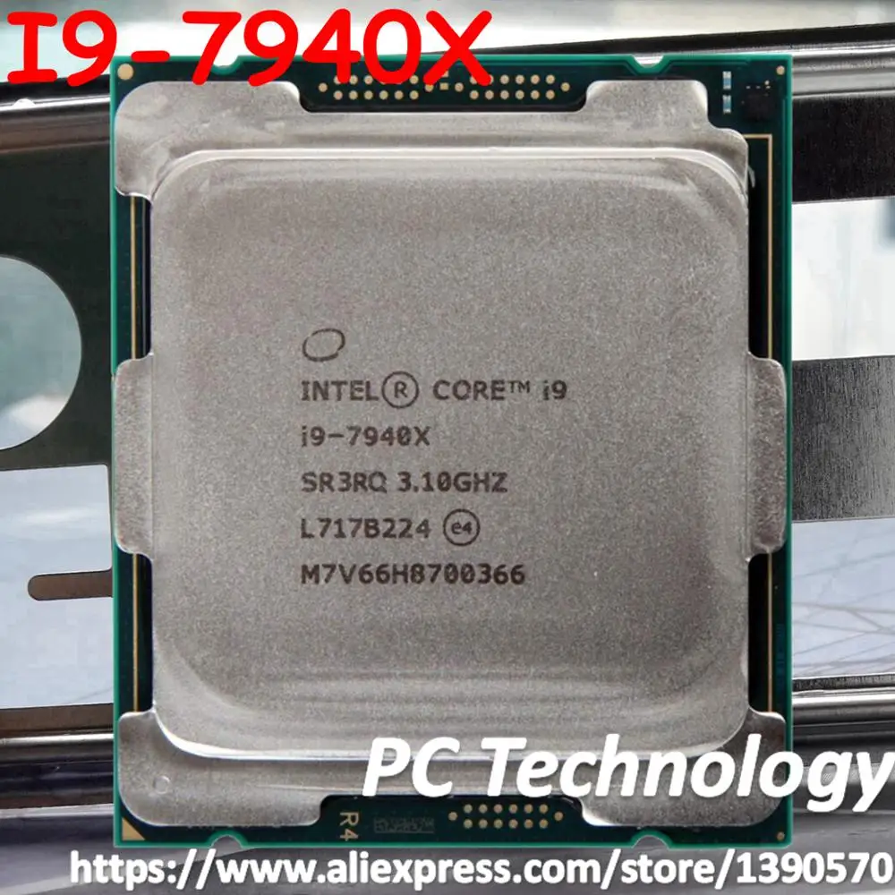 Intel Core I9-7940X SR3RQ Процессор 14-ядер 3,10 ГГц 19,25 МБ 14nm LGA2066 I9 7940X процессор