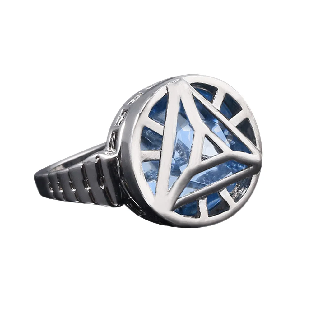 

Iron Man Arc Reactor Ring Tony Stark Endgame Quantum Realm Theme Power Rings Finger Unisex Jewelry Halloween Party Cosplay Props