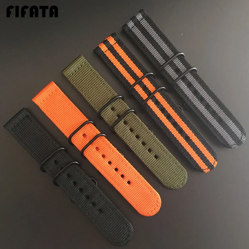 FIFATA нейлон парусина умные часы с ремнем группа для Huami Amazfit Bip/темп/Stratos для samsung для Garmin для huawei GT 18/20/22/24 мм