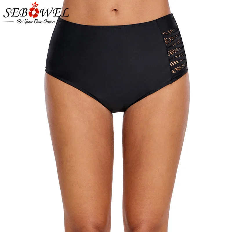 Black-Strappy-Lace-Panel-Aside-Swim-Bottom-LC410843-2-1 