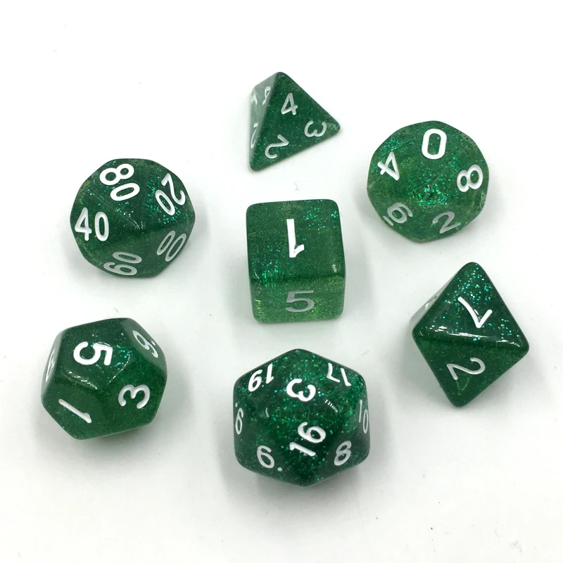 Блестящие игральные кости Rollooo D4 D6 D8 D10 D % D12 и D20 7 шт./компл. | Спорт развлечения
