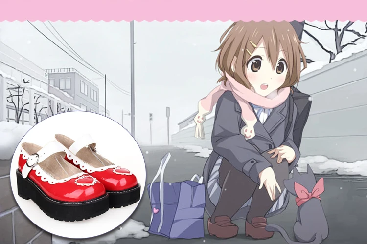 Милые туфли в стиле Лолиты, японский стиль «харадзюку» для косплея; обувь принцессы, на танкетке, для девочек