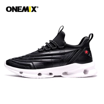 

ONEMIX 2019 Sneakers Black Technical Men Running Shoes Lightweight Cushioning Sneakers Casual Athletics Shoes Men Trail Trianers