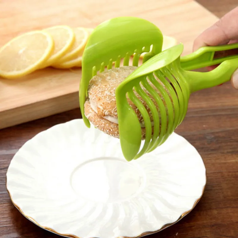 

1Pc Green Color Hand-held Lemon Onion Tomato Fruit Slicer Chopper Cutter Food Clips Kitchen Cooking Tools VBL68 P0.3