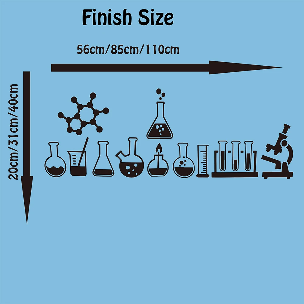 Science Lab Geek Wall Decal Lab Classroom Atom Science Chemistry  Atheist Wall Sticker School laboratory Vinyl Bedroom Decor (2)