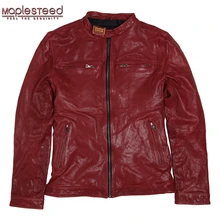 Фабричная кожаная куртка из овчины с растительным дублением, мужская куртка из натуральной кожи, облегающая мягкая мужская куртка-бомбер, Осеннее кожаное пальто F082