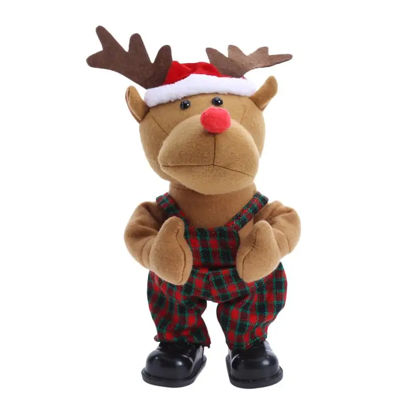 

Christmas Deer Electric Plush Doll Cute Lovely Electronic Swing Deer for Kids Child Children Xmas Birthday Gift Present Toys