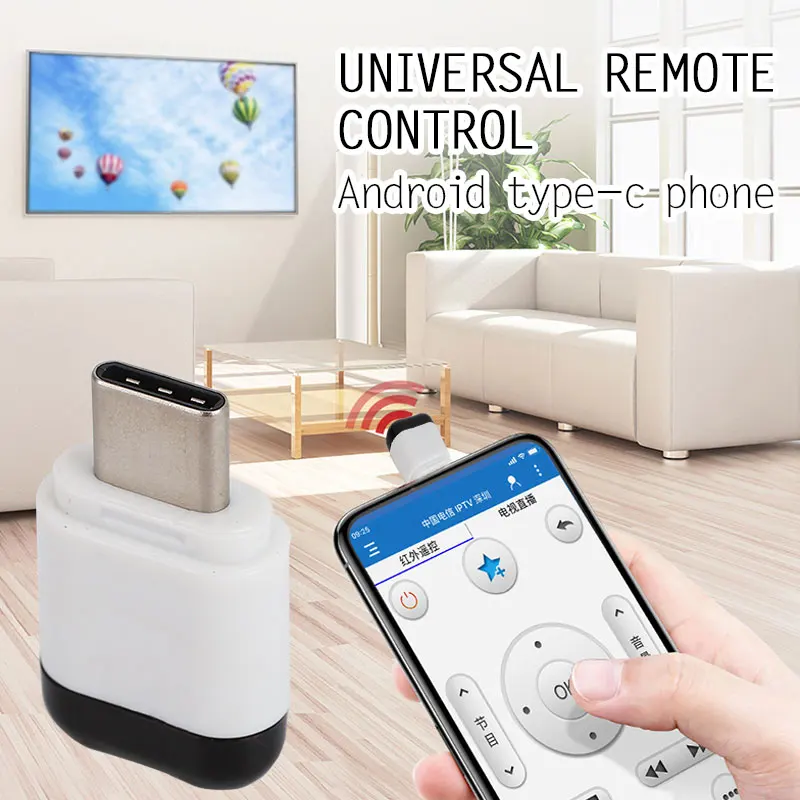 

Wireless Remote Receiver Infrared Emission Household Appliances Control Micro USB/Type-c Interface for Android Phone