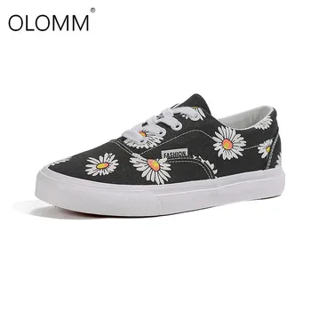 

Brand New Women's Vulcanize Shoes Canvas Shoes Sneakers Women Black Daisy 1970s Classic Korean Shoes Zapatos Mujer Ladies Style