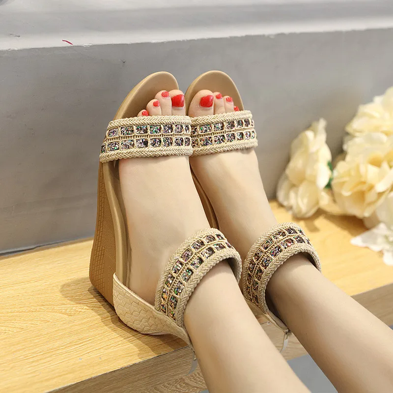 Sandalias Mujer Женская обувь Новинка 2019 года Однотонные женские сандалии в римском