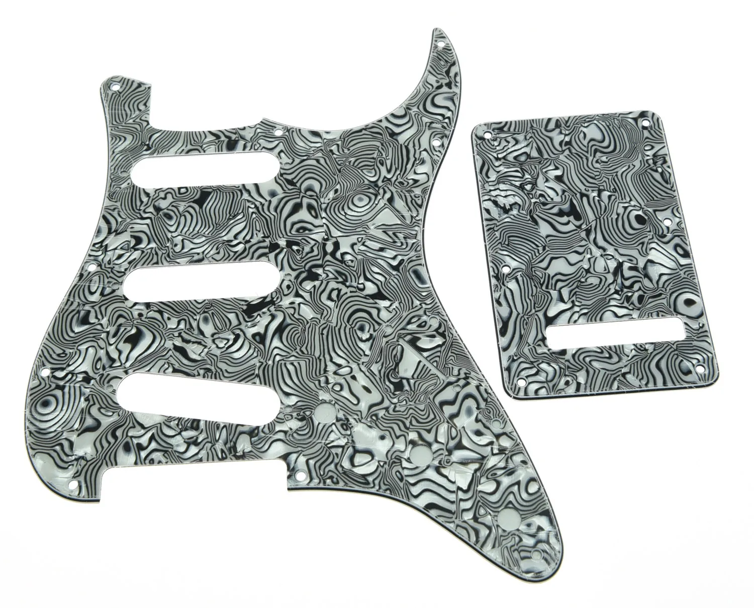 

KAISH ST Pickguard, задняя пластина и Винты SSS белый/черный корпус