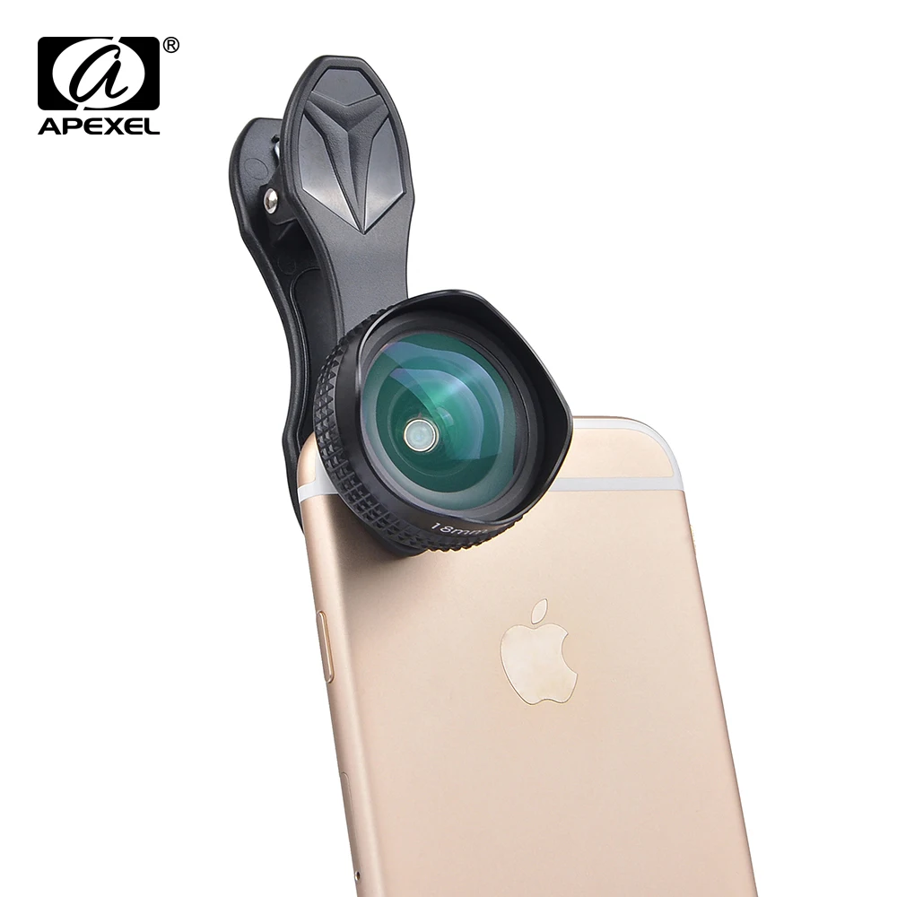 imágenes para Apexel 0.63X Profesional HD Lente Super gran angular de 18mm lente de Retrato sin distorsión más paisaje lente para el iphone 6 6 s 7 Xiaomi imágenes para Apexel 0.63X Profesional HD Lente Super gran angular de 18mm lente de Retrato sin distorsión más paisaje lente para el iphone 6 6 s 7 Xiaomi