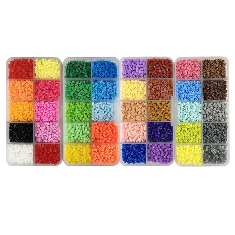 Мини 2,6 Хама бусины 80 цветов наборы perler pupukukou бисер инструмент и Pegboard обучающая игрушка предохранитель бисера головоломки 3D для детей - Цвет: 40 colors