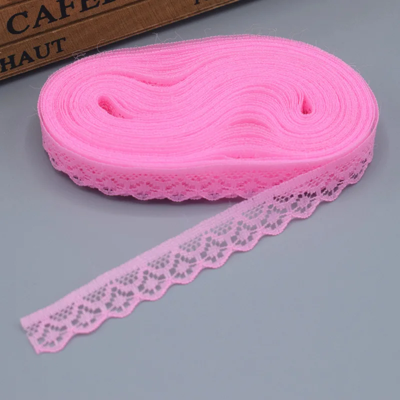 pink Новинка! 10 ярдов высококачественная кружевная лента/ширина 14 мм, diy аксессуары для ювелирных изделий - Цвет: pink