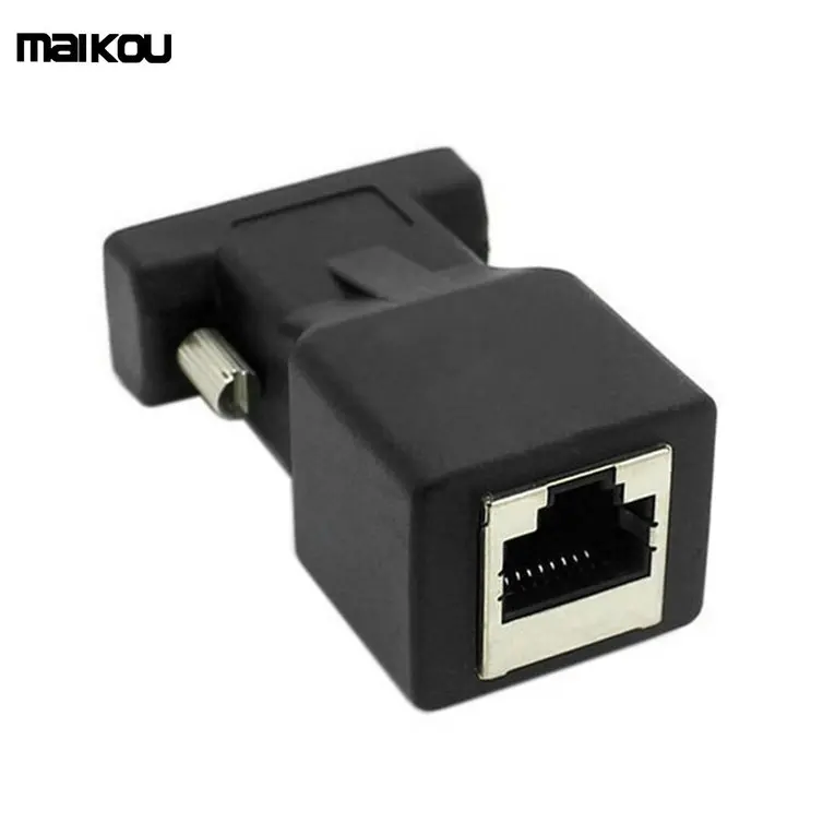 Maikou VGA к RJ45 удлинитель 15pin мужчин и RJ45 Женский адаптер конвертер