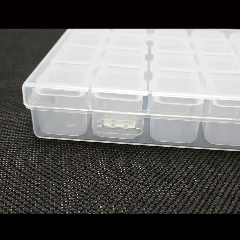 28 Slots Diamond Painting Storage Box  Clear Plastic Rhinestone Displ– Diamond  Paintings Store