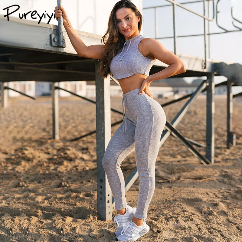 

Women's Sports Suits Sexy Sports Vest + Leggings Tracksuit 2 Piece Set Women Sportswear Jogging Sport Set Two Piece Set Women
