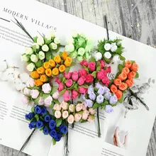 12 шт./лот искусственный цветок 2 см шелк высокое качество розовое