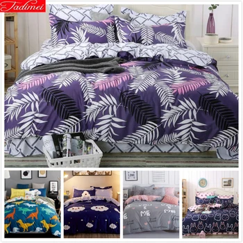 

Fitted Sheet Duvet Cover Pillowcase 3/4 pcs Bedding Set Kids Single 1.2m 1.5m Bed Linen 150x230 180x230 200x230 Quilt Case Suit