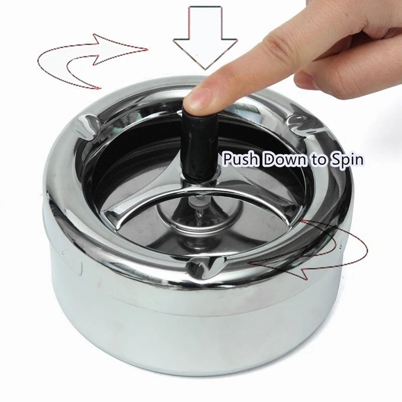 Black L Home Details about   Indoor Outdoor Smoking Ashtray Metal Ashtray Wiring Round Push Down 