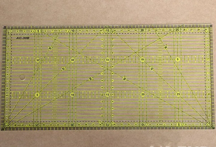 2 шт. Лоскутная линейка инструменты для квилтинга высококачественная акриловая краска прозрачный материал шкала линейки школьные принадлежности