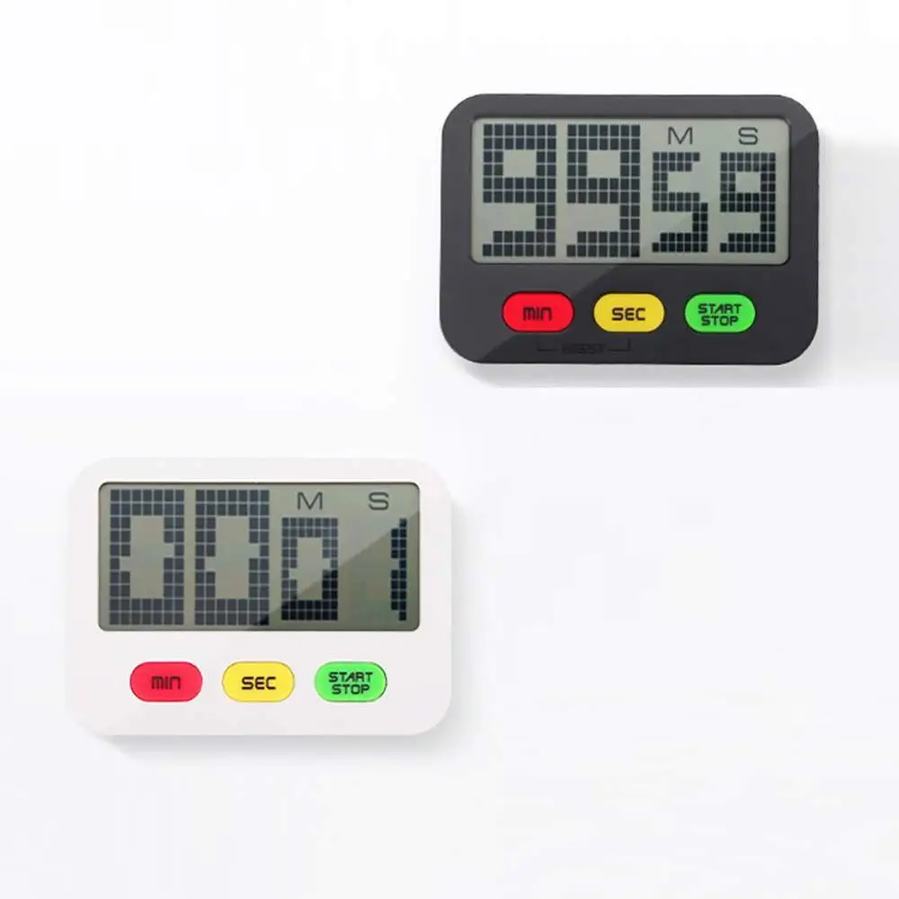 

Practical Use Kitchen Cooking Timers LCD Digital Screen Kitchen Timer Square Cooking Timer Count Up Countdown Alarm Gadgets