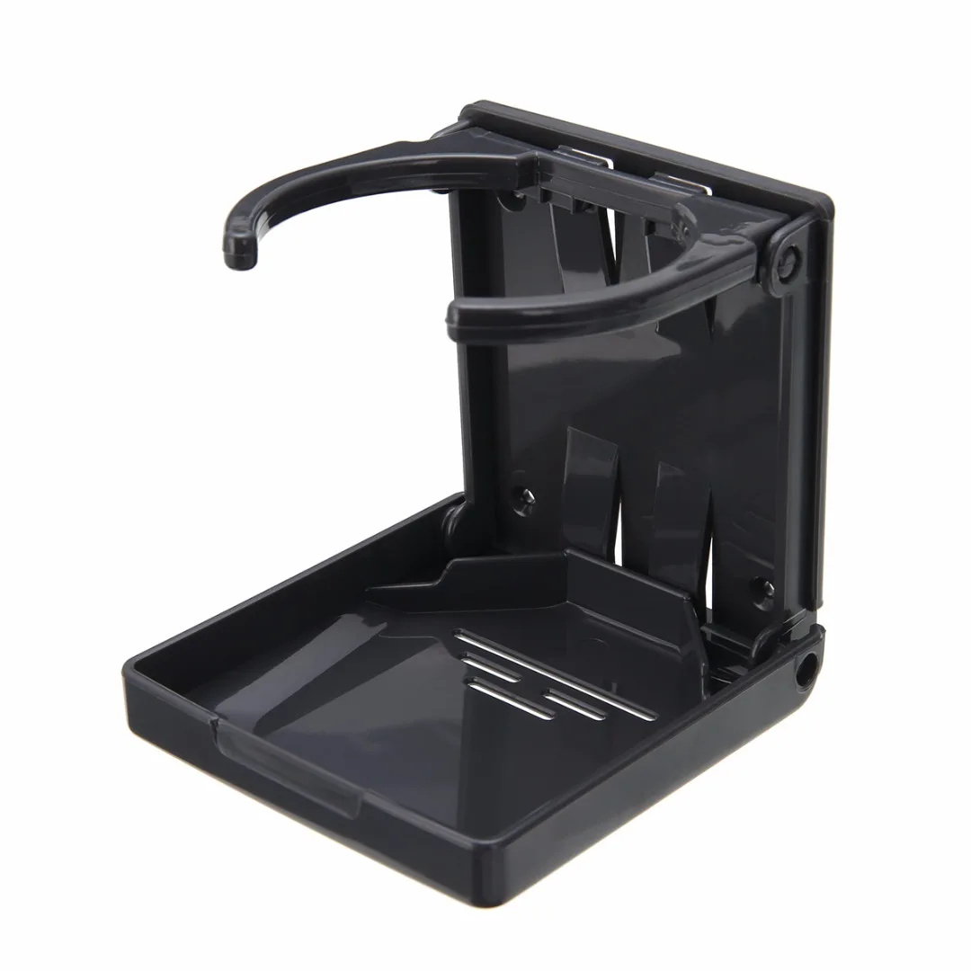 Durable Adjustable Car Folding Cup Holder Black Fold Drink Bottle Stand