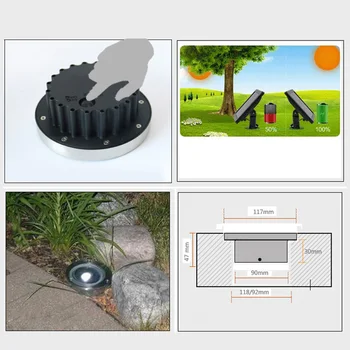 

Outdoor Waterproof LED Solar Lawn Lights Solar Powered Buried Ground Light Garden Decor Path Light Ground Lamp