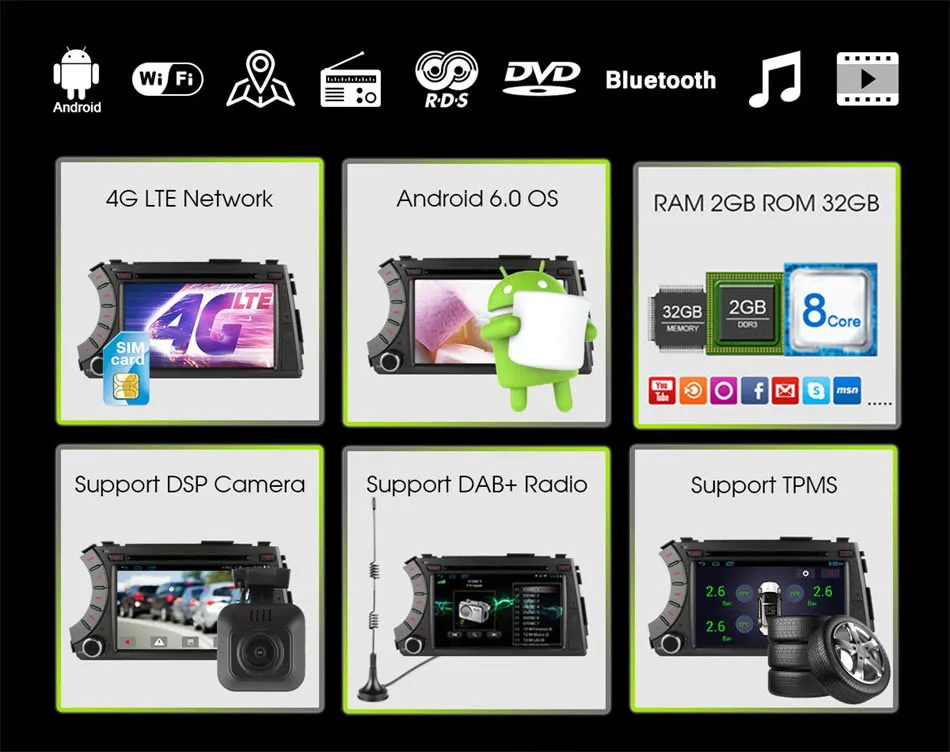 Best 4G SIM LTE Octa Core Android 6.0 Car DVD Player For Ssang Yong SsangYong Kyron Actyon Sports Korando 2005-2013 GPS Radio Stereo 3 Best 4G SIM LTE Octa Core Android 6.0 Car DVD Player For Ssang Yong SsangYong Kyron Actyon Sports Korando 2005-2013 GPS Radio Stereo 3