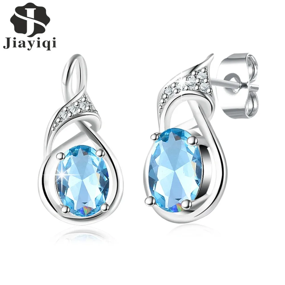 Buy Exquisite Blue Stone Stud Earrings For Women