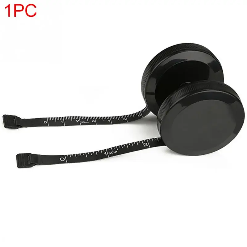 Black Automatic 1.5m Button Click Retractable Sewing Tools Mini Measure Tape