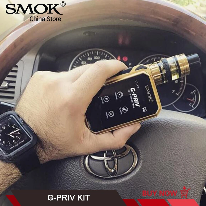 Original SMOK G-PRIV 220w KIT Touch Screen 5ml TFV8 Big Baby Tank V8 Baby X4 T6 Coil Electronic Cigarette Kits VS SMOK G-PRIV 2