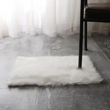 Новогоднее украшение, мягкий стул с ковриком, покрытие из искусственной овечьей шерсти, теплый ковер с длинным ворсом, коврики для сидений, ковер для дома