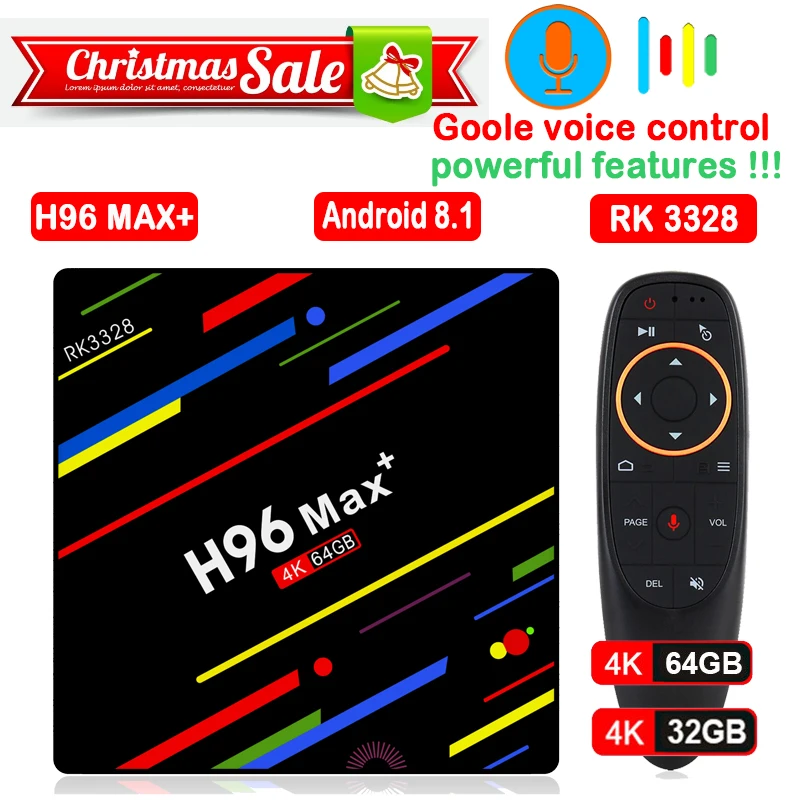 

H96 MAX Plus TV Box Android 8.1 4GB 32GB 64GB Smart Set Top Box RK3328 Quad core 5G Wifi 4K H.265 Media Player H96 Pro H2 mini