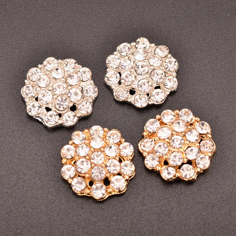 

Rhinestone Embellishment Used On Invitation 16MM 100pcs/lot Silver Tone Or Gold Flat Back