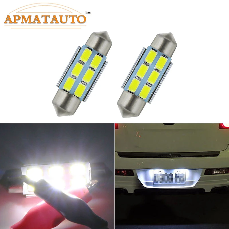 2x For Hyundai Coupe GK Bright Xenon White 3SMD LED Canbus Number Plate Bulbs