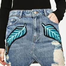 VOGUE! N новые женские повседневные сексуальные джинсовые мини-юбки с цветочным принтом