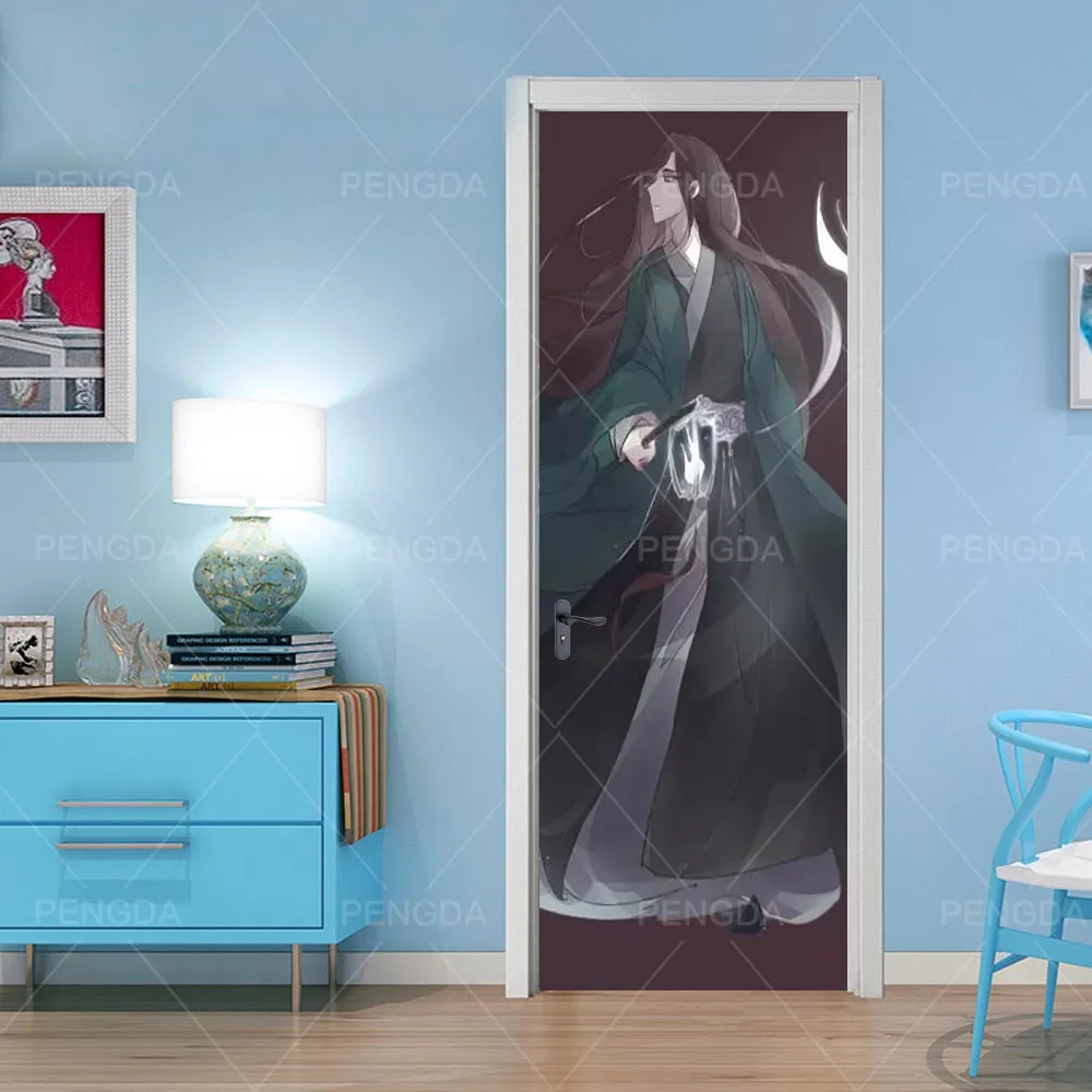 Самоклеющиеся обновления японского аниме поделки ПВХ наклейки на дверь водонепроницаемый вход наклейка для домашнего декора Печать художественные картинки