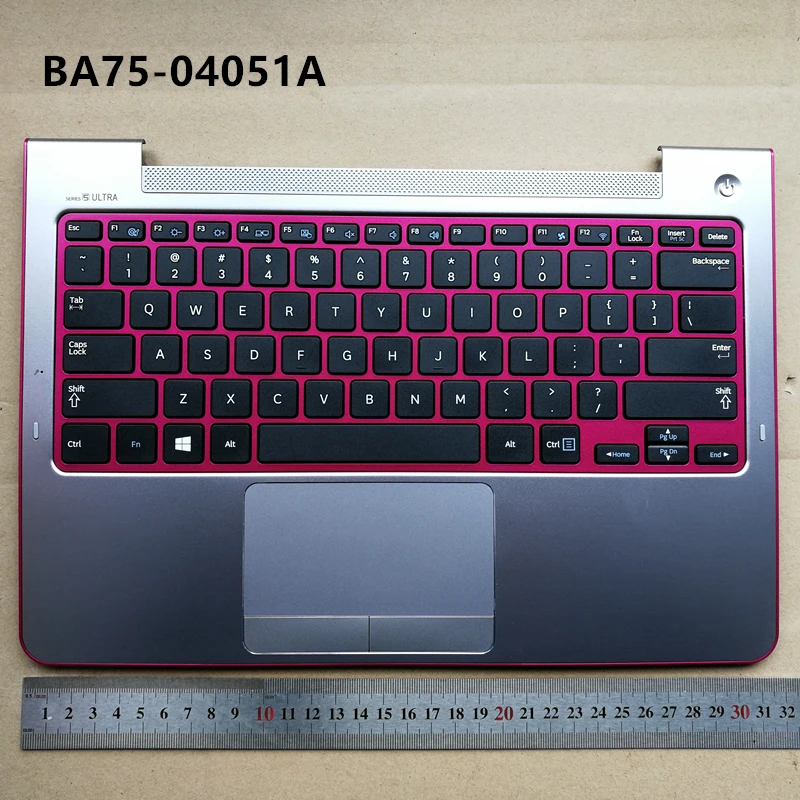 

US new laptop keyboard with touchpad palmrest for Samsung 530U3C 535U3C 535U3X 530U3B 532U3X 532U3C English BA75-04051A