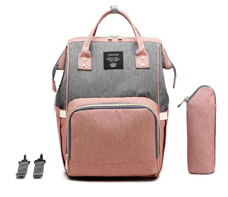 USB Водонепроницаемая сумка для подгузников, рюкзак для мамы, дорожная сумка, большая емкость, сумка для пеленки для ухода, с застежкой-молнией - Цвет: 8