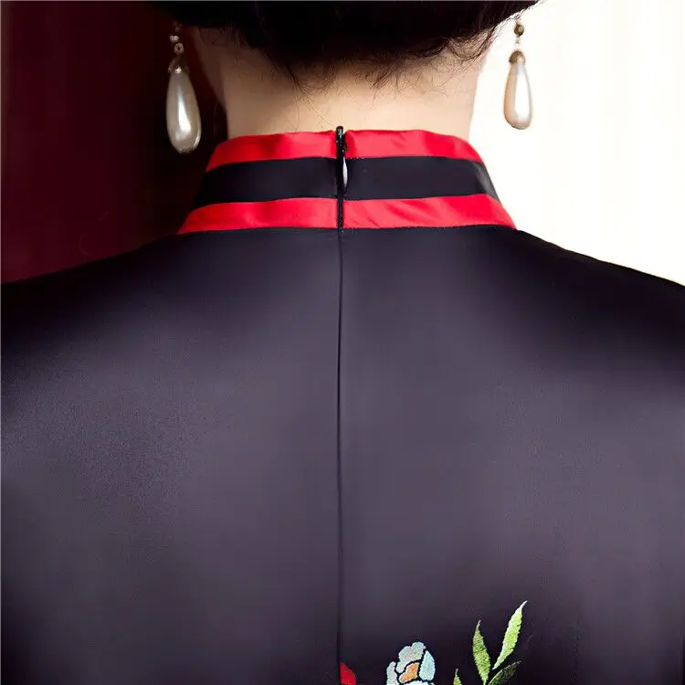 Мода китайский Стиль долго Cheongsam новое поступление Для женщин район элегантное платье Qipao Vestidos Размеры размеры s m l xl XXL, XXXL 6X5808