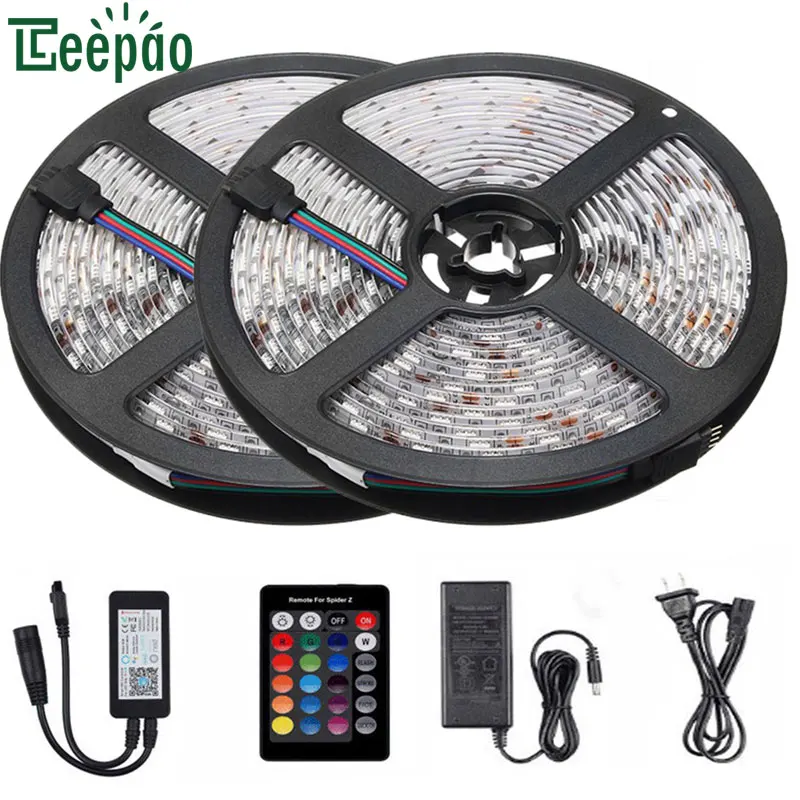 

DC12V 5m 10m 5050 SMD RGB/RGBW LED Strip Light Wifi Voice Wireless Smart Colorful Led Strip Lights Kit Phone Remote Controlled