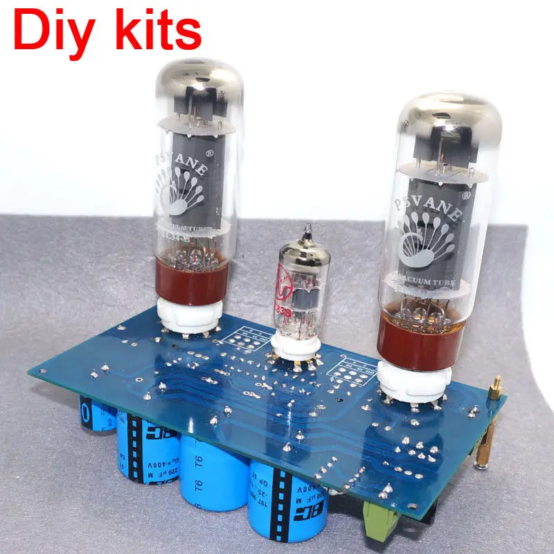ECC83 + KT88/ EL34 одиночный класс A стерео ламповый усилитель плата DIY Kit 10 Вт * 2 для