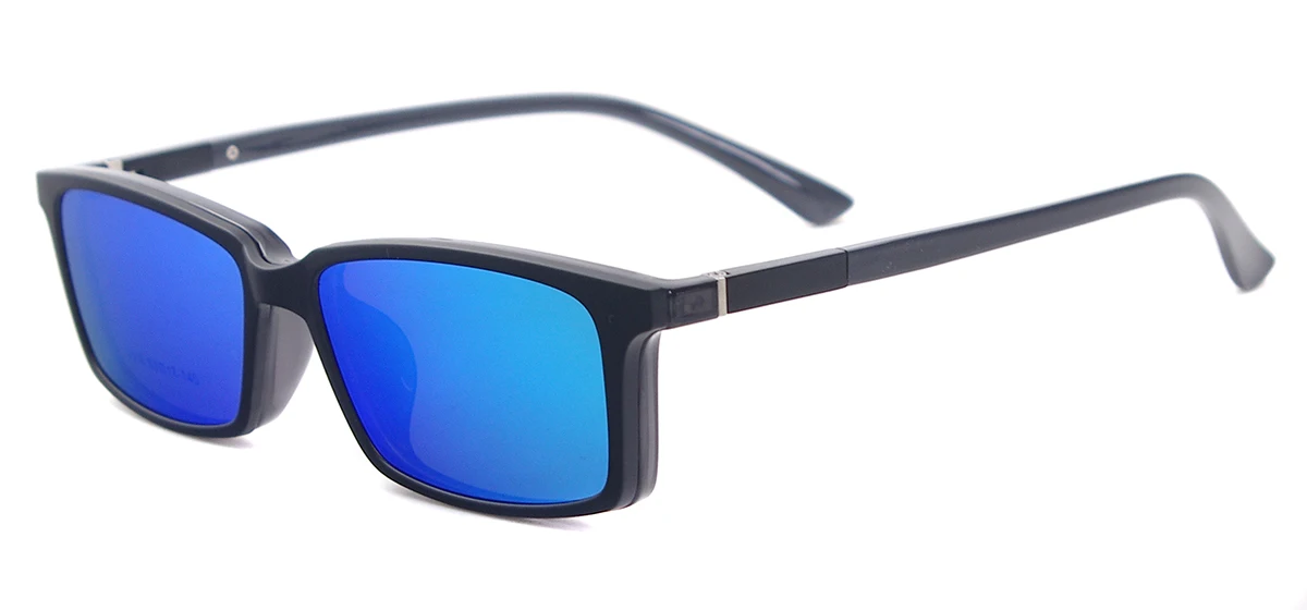 TendaGlasses легкие гибкие прямоугольные TR90 мужские и женские очки с поляризационной оправой на застежке солнцезащитные очки - Цвет оправы: Серый
