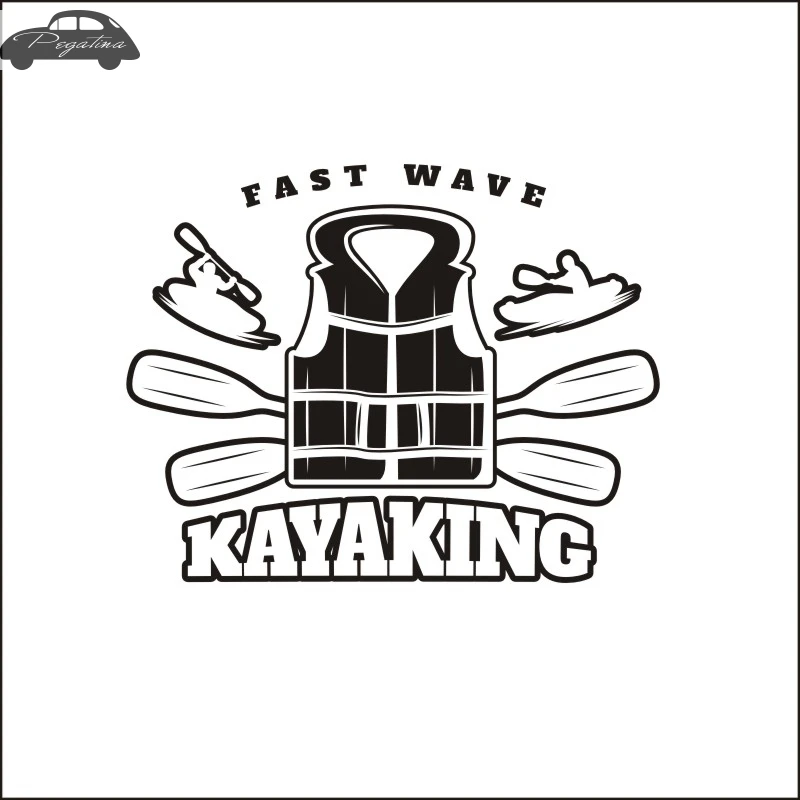 Pegatina Kayaking Sticker Forest Outdoor Sports Kayak Tours Decal Posters Vinyl Wall Decals Decor Mural Skiing Sticker