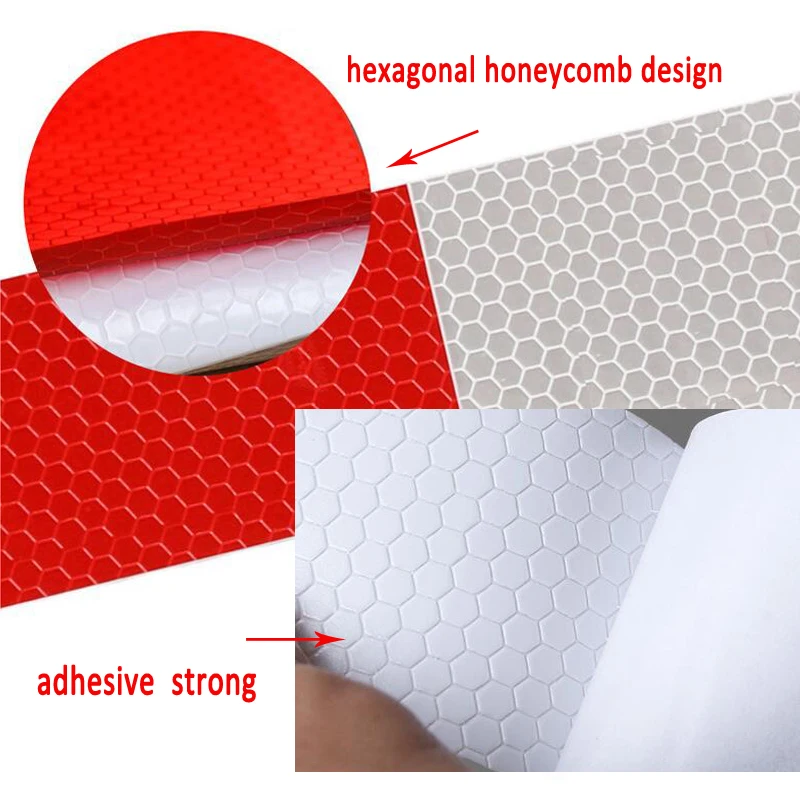 5cmx5m Reflective Tape Safety Caution Warning Reflective Adhesive Tape Sticker For Truck Motorcycle Bicycle Car Styling