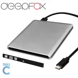 Новое поступление оптовая продажа odp95s чехол с Тип C кабель USB 3.0 внешний DVD ROM дело в 9.5 мм SATA Корпус для CD и DVD RW